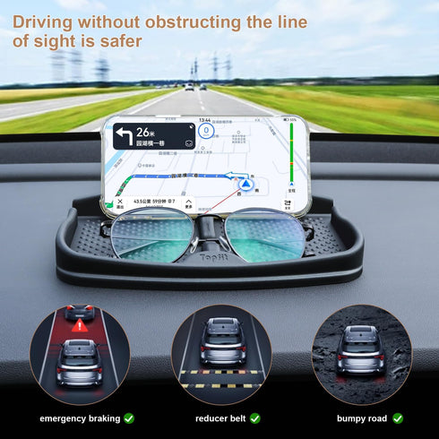 ThinSGO Anti-Slip Car Dash Grip Pad for Cell Phone, Keychains, Sun Glasses,Stand for Navigation Cell Phone (Black)