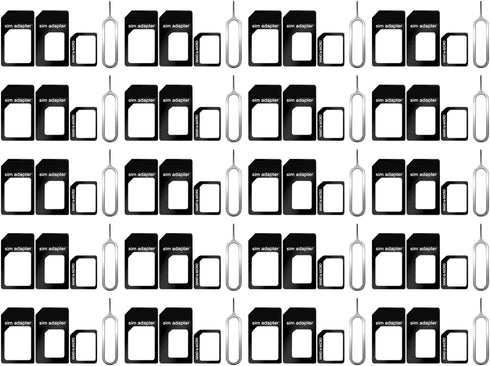 CKANDAY 20 Pack SIM Card Adapter Kit, 4 in 1 Nano Micro Standard
