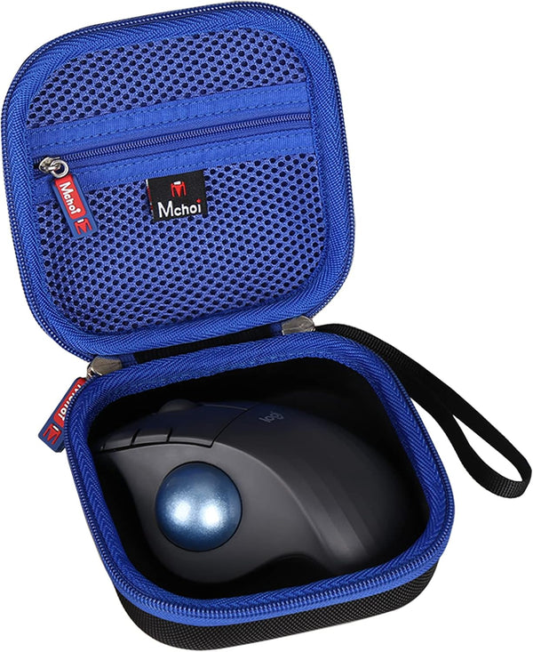 Mchoi Shockproof Carrying Case for Logitech Ergo M570 M575 / Nulea Wireless Trackball Mouse, Waterproof Black