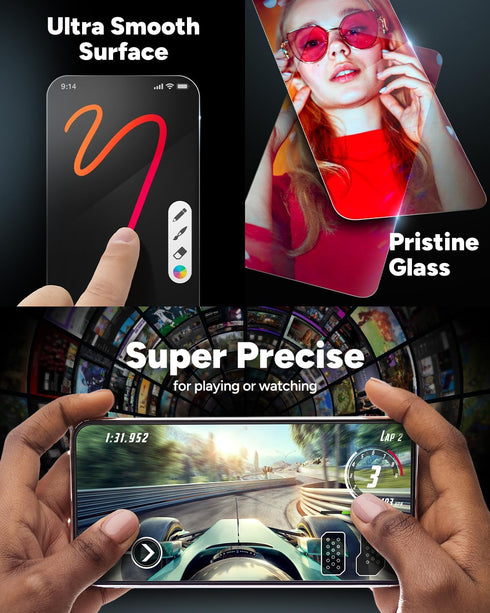 ZAGG Glass Elite Google Pixel 9 Pro Fold Screen Protector (Front Screen Only) – Ultra-Strong Tempered Glass, Recycled