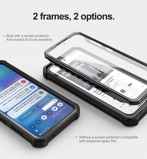 Dexnor Bumper Case for Samsung Galaxy S23 FE, Full-Body Shockproof Rugged Protective Cover with Built-in Screen
