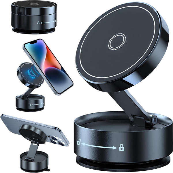 zardlect Vacuum Adsorption Magnetic Phone Holder,Magnetic Suction Phone Mount, Adjustable Electric Magnet Phones