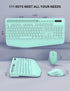 Wireless Keyboard and Mouse Combo - Full-Sized Ergonomic Keyboard with Wrist Rest, Silent 2.4GHz for PC, Mac