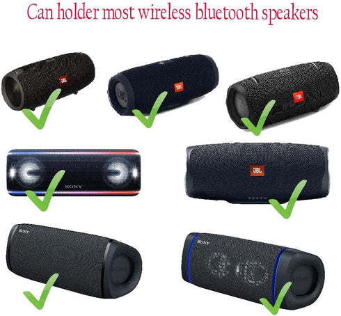 Hermitshell Portable Bluetooth Speaker Mount for Golf Cart Accessories, Adjustable Strap for JBL Charge 3,4/Xtreme