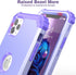 IDweel for iPhone 11 Pro Max Case with Tempered Glass, Hybrid 3 in 1 Shockproof Slim Heavy Duty Protection, Purple