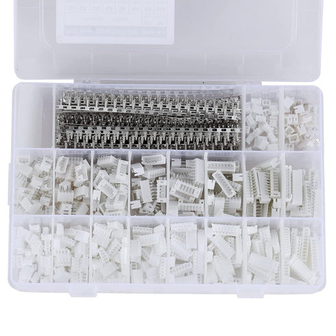 1550PCS JST PH 2.0mm Connector Assortment Kit, 2.0mm Pitch Male Female Housing Adapter Plug Terminal