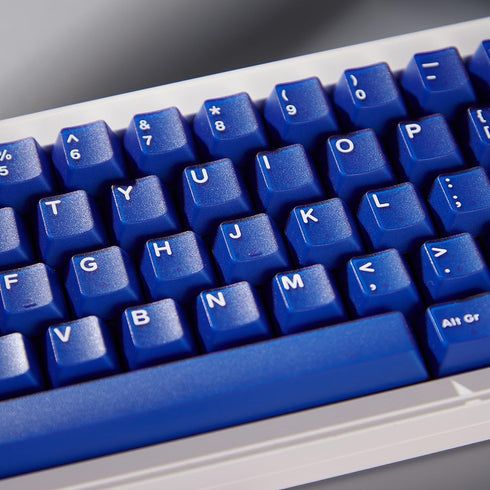 PBT Double Shot Blue Keycaps Set, Cherry Profile Translucent Keycaps, 114 Keys Fit for 60% 65% 95% Mechanical Keyboards