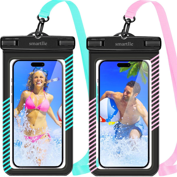 Waterproof Phone Pouches 2 Pack, Cell Phone Water Protectors for iPhone 15 14 13 Pro Max, Galaxy S24 S23 Ultra