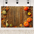 5x3ft Fall Thanksgiving Backdrops for Photography, Rustic Brown Wood Board Festival Decoration for Kids Baby Portraits