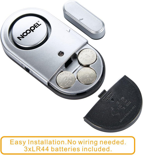 Door Alarms When Opened, 4 Pack Noopel 120DB Loud Pool Alarms for Doors, Window Alarm Sensors for Home Security