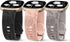 Minyee 3 Packs Floral Engraved Band for Fitbit Versa 4/3/Sense 2, Cute Soft Silicone Dandelion Pattern Strap