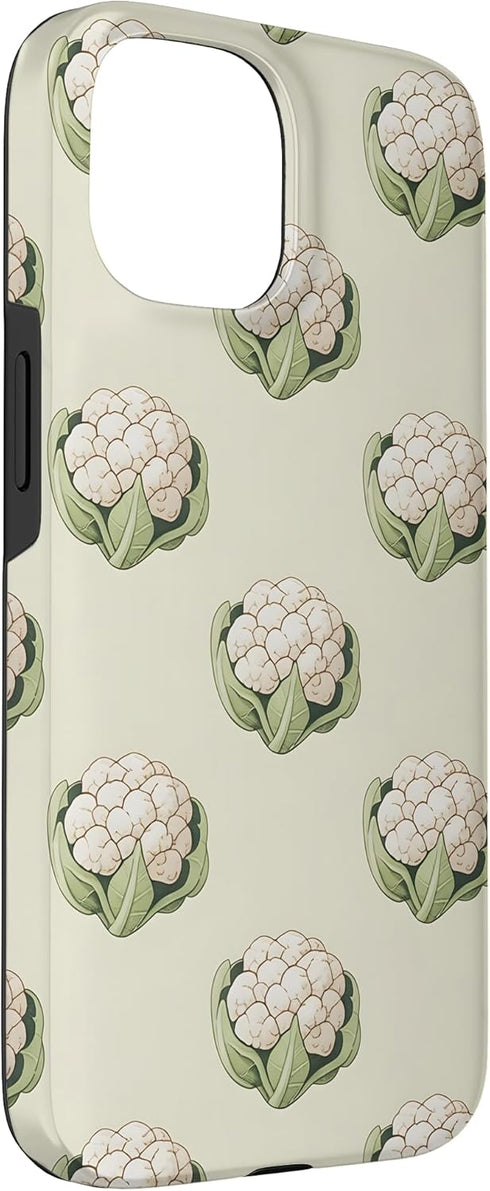 Cauliflower Pattern Art Cases 15 Cauliflower Boho Vegetable Pattern Motif Case for iPhone