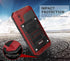 Beasyjoy Heavy Duty Aluminum Case for iPhone X iPhone 10, Waterproof with Screen Protector, Shockproof, Red