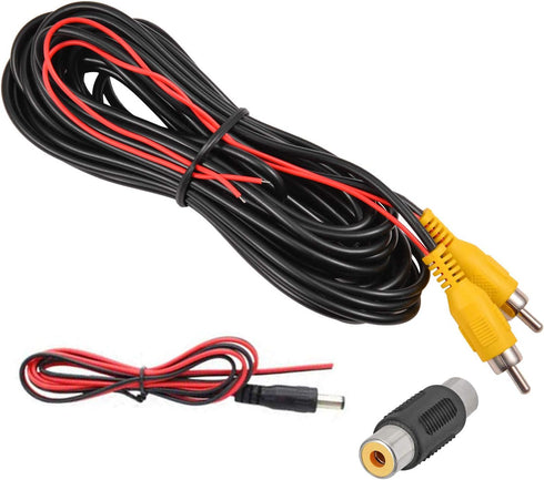 DALLUX Backup Camera RCA Video Cable, 20FT Car Reverse Rear View Camera Video Cable with Detection Wire