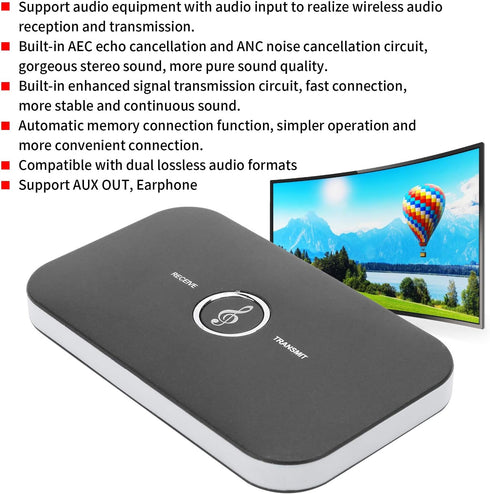 Socobeta Bluetooth 5.0 Adapter USB Transmitter and Receiver Wireless Stereo Audio Converter