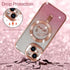 ZIYE Glitter Magnetic Case for iPhone 15 - Luxury Plating Love Heart, Compatible with MagSafe, Pink
