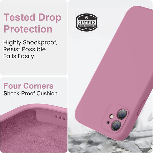 Vooii Liquid Silicone Case for iPhone 11 6.1 inch, Upgraded with Camera Protection and Soft Anti-Scratch Lining,