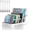 MSTJRY Charging Station for Multiple Devices - 5 Port Multi USB-A Charger Station with Power Switch for iPhone, iPad