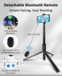 WOVTE 67" Automatic Phone Tripod, Auto-Open Selfie Stick Tripod with Wireless Remote, Portable Travel Phone Stand