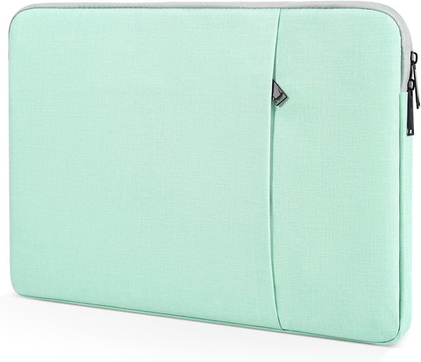 Mint Green Laptop Sleeve Case 15.6 16 Inch, Water-Resistant Shockproof Carrying Cover with Accessory Pocket for HP,