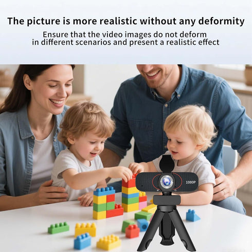 Lusinx 1080P Webcam for Computer, Wide Angle USB C, Plug and Play, Privacy Cover, Web Cam with Tripod, External Camera