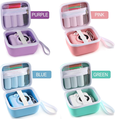Lumus&Solem Pink Kids Camera Case - Storage Bag Compatible with Instant Cameras and Digital Video Cameras for Girls and