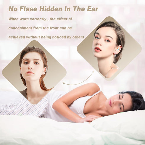 Nude Sleep Hidden Headphones, Wireless Invisible Earbuds for Sleeping, Tiny Earbuds for Side Sleepers, Smallest