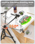 73" Phone Tripod with Horizontal Overhead, Selfie Stick/Tall Travel Tripod Stand with Wireless Remote and Holder