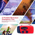 Solar Emergency Hand Crank Weather Radio, Portable NOAA AM/FM Radios with SOS Alarm, Red