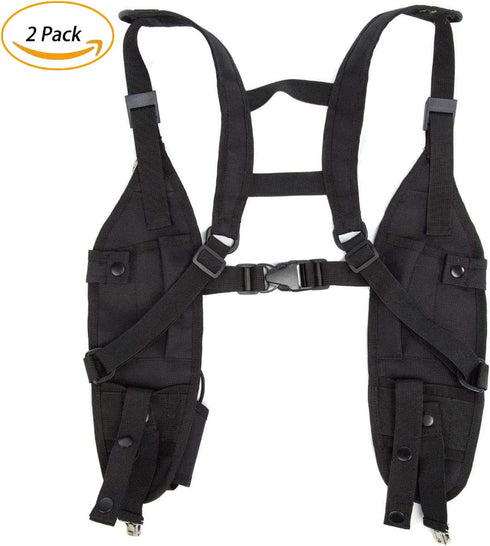 Universal Radio Shoulder Harness Holster Chest Holder Vest Rig for Police Firefighter Two Way Radio Search Rescue