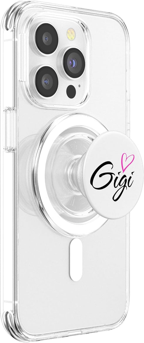 Glorious Grandma Names Gigi with Pink Heart Fun Aunt Grandma Mom Gift PopSockets PopGrip for MagSafe