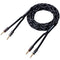 14AWG Speaker Wire Cable, 3 Feet, 1 Pack Premium Heavy Duty Braided, Gold Plated Banana Plug Tips, Black