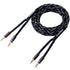 14AWG Speaker Wire Cable, 3 Feet, 1 Pack Premium Heavy Duty Braided, Gold Plated Banana Plug Tips, Black