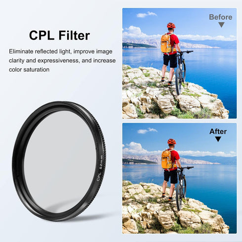 PULUZ 52mm Lens Filter Adapter Ring for GoPro HERO11 Black / Mini / HERO10 / HERO9 Camera Accessories