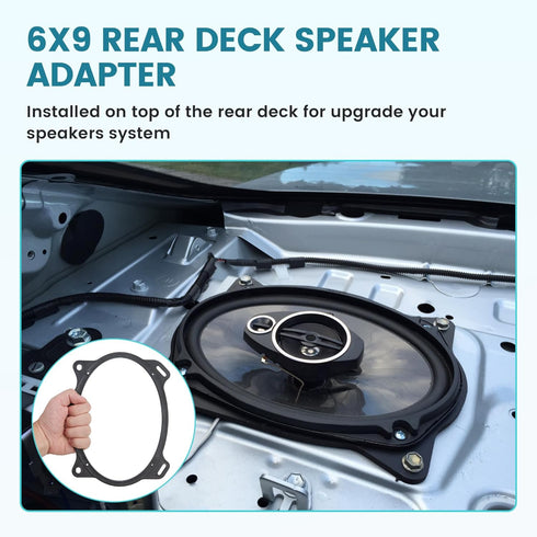 6x9 Inch Rear Deck Speaker Adapter Spacer Ring for Toyota Camry/Corolla/Yaris 2002-2013 Aftermarket Radio Mounting