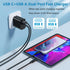 20W USB C Fast Charger + Quick Charge 3.0 Wall Charger, Bangfun 5 Pack Dual Port Power Adapter, Black