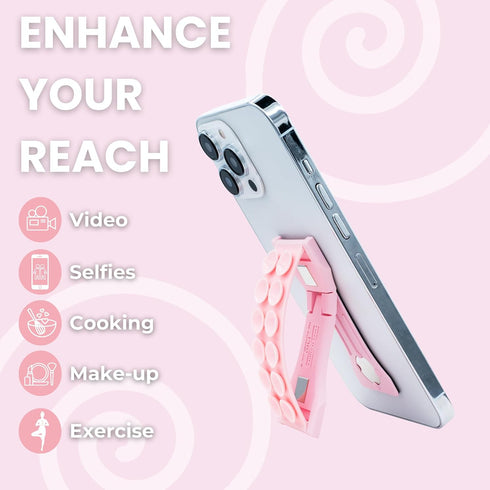 LOVEHANDLE PRO Premium Phone Grip - Suction Strap - Strong Grip Holder - Hands Free - Magnetic Phone Mount