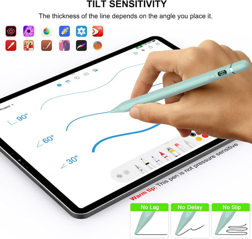 Pencil 1st Generation for Apple, Stylus Pen for iPad (2018-2023) with USB C Charging, Palm Rejection & Tilt Sensitivity