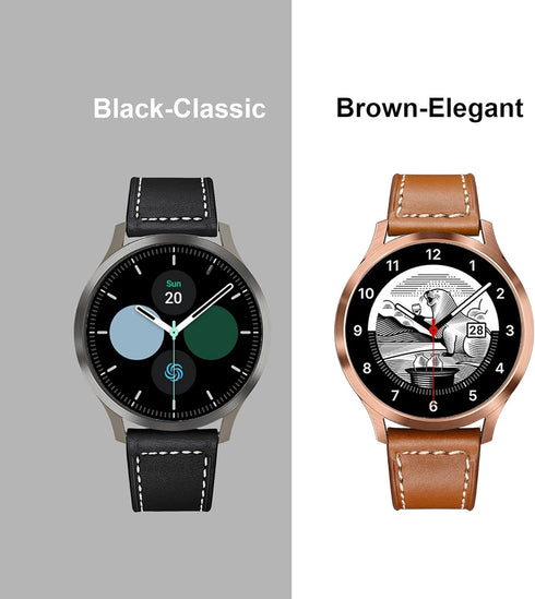 Yeejok 22mm Bands Compatible for Amazfit GTR 4, GTR 3/3 Pro, Silicone & Leather Replacement Straps for Men Women