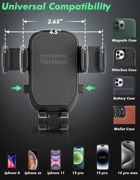 Cup Phone Holder for Car - Upgraded Mount with Expandable Base for 4.0-7.0 inches Phones