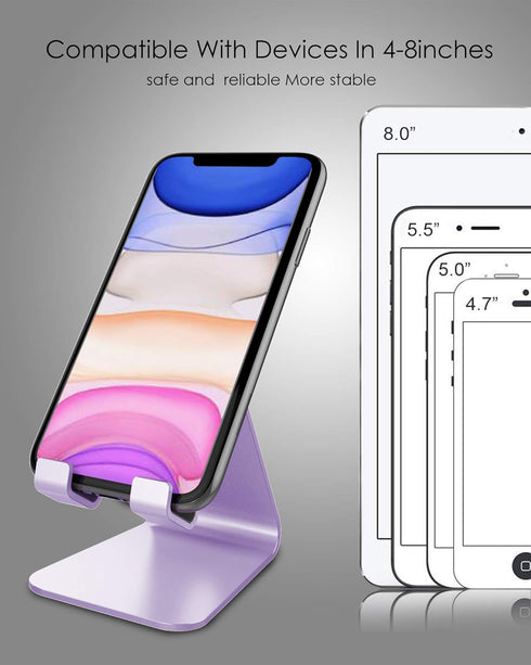 CreaDream Aluminum Desktop Cell Phone Stand, Cradle, Holder Compatible with Switch, All Smartphones, iPhone 11 Pro, Xs