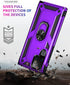 Androgate Galaxy S22 Ultra Case with HD Screen Protectors, Military-Grade Ring Holder Kickstand, 15ft Drop Tested