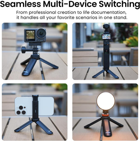 LKTOP 3 3, with1/4 insta360 X5/X4/X3 5 Pro/4/3 Pocket Mini Tripod for DJI Osmo Pocket Portable Tripod Stand Tabletop