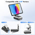 Kingamei 3-in-1 5.3 Cell Phone Stand with Bluetooth Speaker, RGB Colorful Light Desk Phone Holder, Foldable Cool Tech