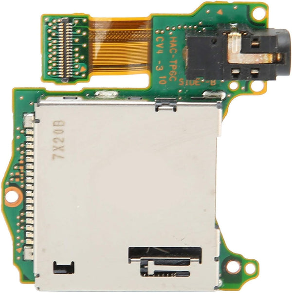 Game Cartridge Card Slot Host Reader Tray with Earphone Hole Port, Professional Replacement for Switch Console