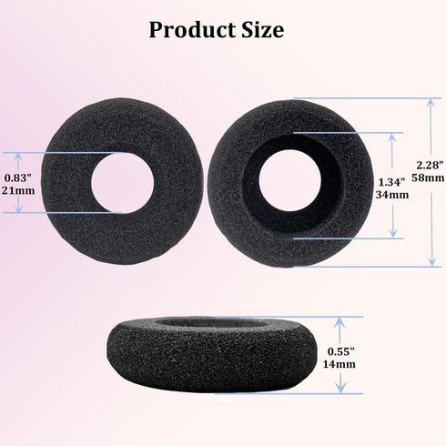 Replacement Foam Ear Pads for Plantronics Headset, Ear Cushions for Blackwire C320 3210 3220 3320, HW251N HW261N HW510