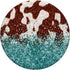 PopSockets Standard PopGrip Cow Print Brown Cowhide Teal Western