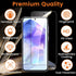 4+4 Pack Samsung Galaxy A55 5G Screen Protector, 4 Pack Tempered Glass with 4 Pack Camera Lens Protector, 9H Hardness