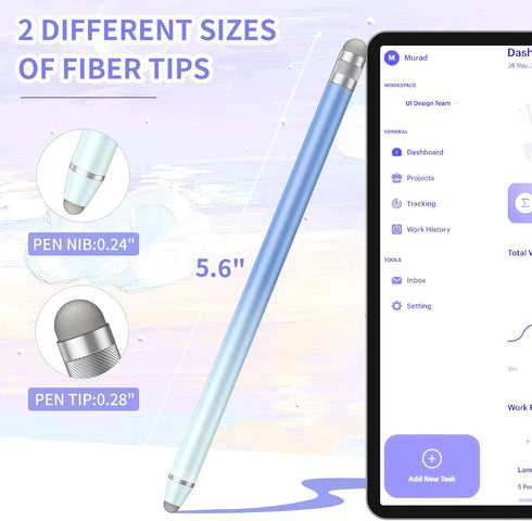 Stylus Pens for Touch Screens (3 Pcs), High Sensitivity Fiber Tips Capacitive Stylus for iPad, iPhone, Tablets, Samsung