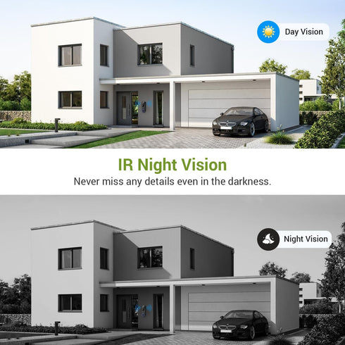 Lunelyx 1080P 2.4G Wireless Video Doorbell Camera, Outdoor Surveillance Cameras, FHD Live View, Cloud Storage, AI Human